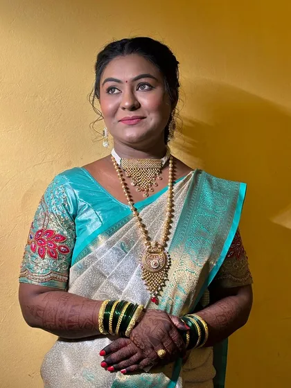 A portrait of the engagement bride, showing her radiant and glowing skin.