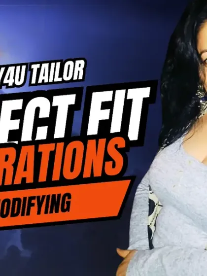 This graphic highlights my promise of perfect fit alterations and modifications, helping you say goodbye to ill-fitting clothes.