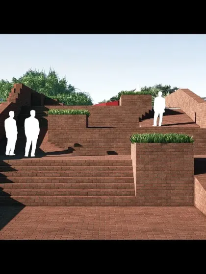 The stepped terraces in our Nagpur Museum concept are designed to be active social spaces, inviting people to climb, sit, and interact with the building.