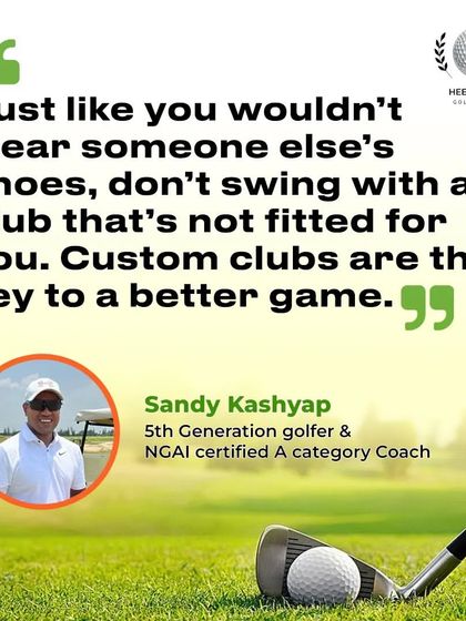 Just like you wouldn't wear someone else's shoes, don't swing with a club that's not fitted for you. Custom clubs are the key to a better, more comfortable game.