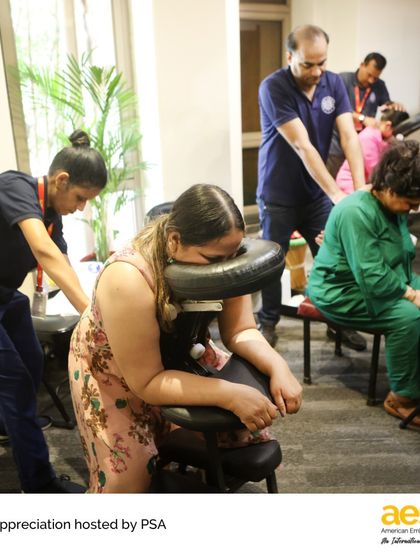 Our PSA shows its gratitude to our incredible faculty and staff with a Staff Appreciation Brunch. Over 90 parent volunteers contribute food, entertainment, and even massages to thank the people who support our children every day.