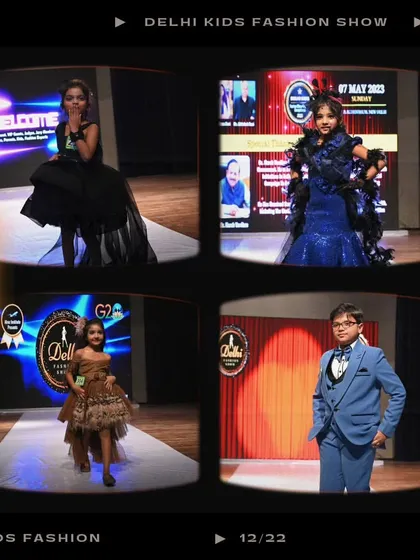 From a dapper blue suit to elaborate feathered gowns, this collection of images shows the incredible range of high-fashion looks our young superstars model on stage.