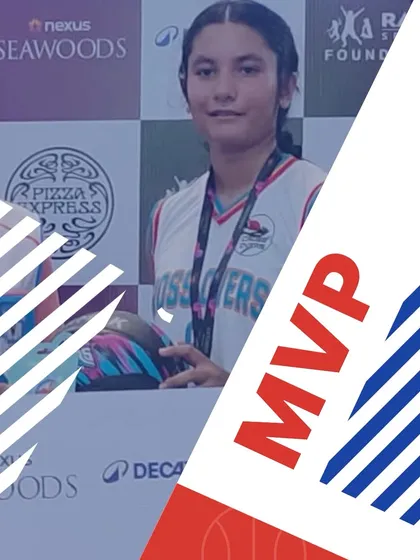 Another one of our players recognized as an MVP. Her focused expression shows the determination it takes to be a top performer.