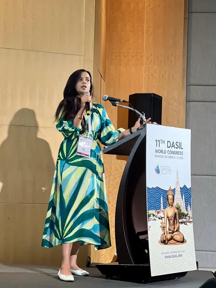 Presenting my work at the 11th DASIL World Congress in Bangkok. These global gatherings are fantastic opportunities to connect with dermatologists and plastic surgeons from across the globe.