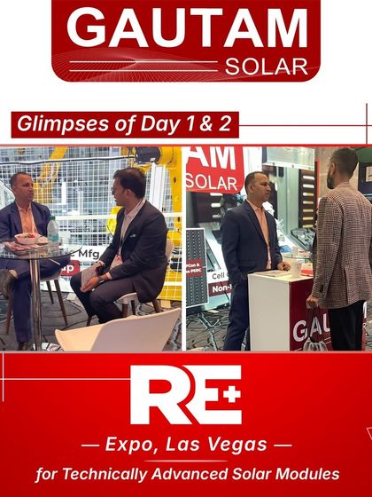 Our team in discussion with industry leaders during Days 1 and 2 of the RE+ Expo in Las Vegas. These meaningful interactions help us drive innovation in sustainable energy solutions.