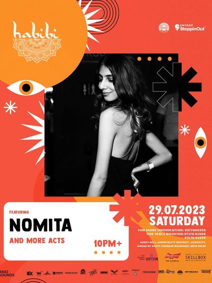 An announcement for one of my regular electrifying performances at Habibi, a place known for its great music and vibe.