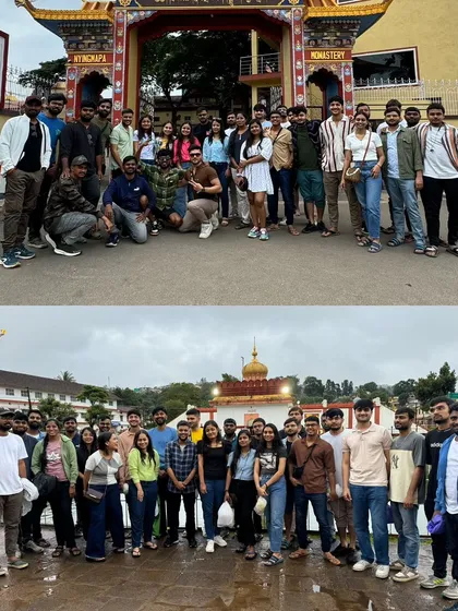 Visiting the Golden Temple and another local temple in Coorg. We ensure our travelers experience the rich culture of the places we visit.