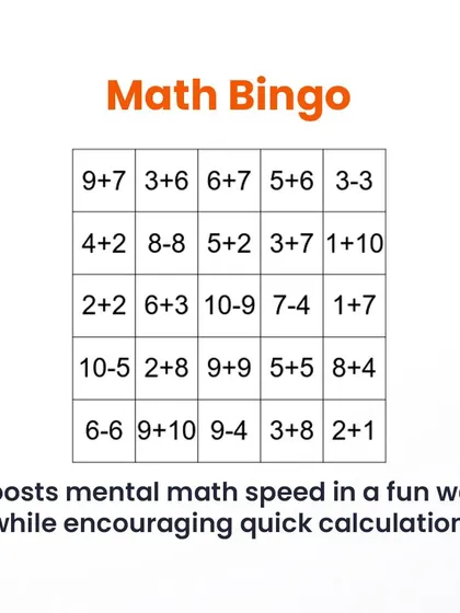 A game of Math Bingo is a perfect example of our 'edutainment' approach. It encourages quick calculation and boosts mental math speed in a fun, low-pressure environment.