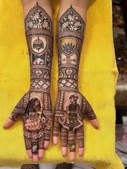 Bunty Rajasthani Mehandi - Bridal Mehendi Personalised Story & Portrait Mehendi photo 33