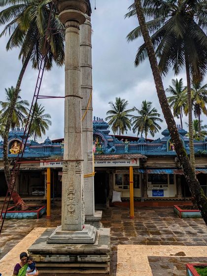 A local temple visited during the Netravathi trip.
