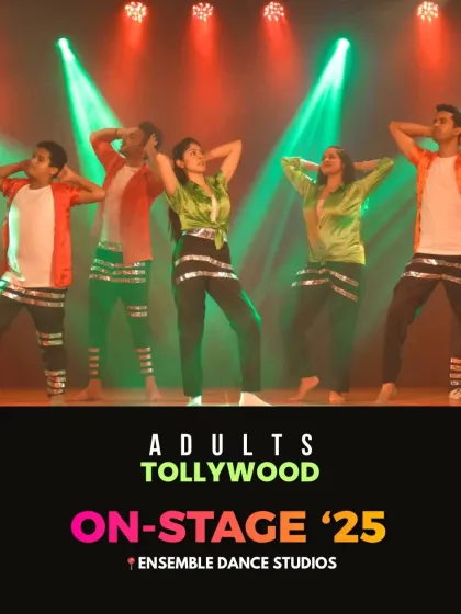 Our adults' Tollywood performance was a huge hit. We explore various regional dance styles in our commercial classes.