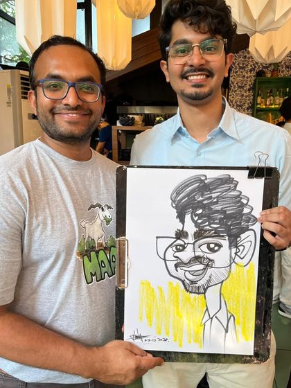 Another happy guest from the engagement party. It was a pleasure to draw for them.