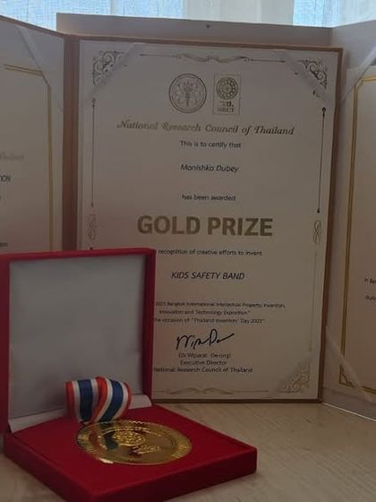 This Gold Prize from the IPITEX 2023 invention expo in Thailand is a testament to our student Manishka's hard work and ingenuity. We are honored to have guided her on a path that leads to international recognition and success.