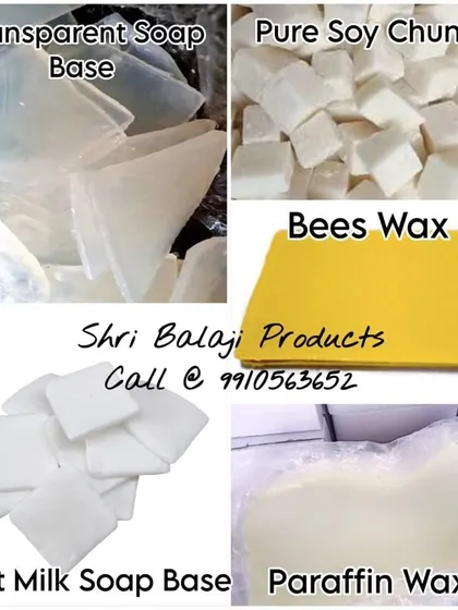 Whether you are making soaps or candles, I have the foundational raw materials you need in the quantities you require. From crystal clear transparent soap base and creamy goat milk base to pure soy wax chunks and paraffin wax, I ensure consistent quality for your creations.