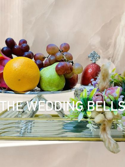 Another view of our fresh fruit Diwali hamper, presented on a modern glass and metal tray.