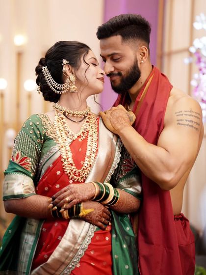 A romantic portrait capturing the deep connection and love between the couple.