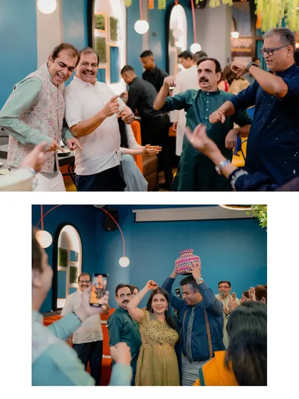 More fun from the Mehendi dance floor, with guests of all ages joining in the celebration.