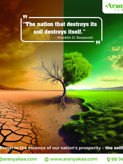 "The nation that destroys its soil destroys itself." This powerful quote from Franklin D. Roosevelt guides my mission to preserve the essence of our nation's prosperity: the soil.