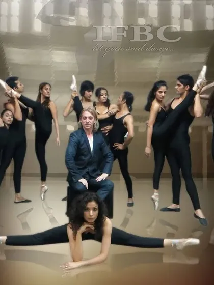 This is a photo of me with my fellow company dancers and our director, Mr. Fernando. Being part of a professional ballet company taught me the importance of teamwork, discipline, and dedication, values I bring to every class.