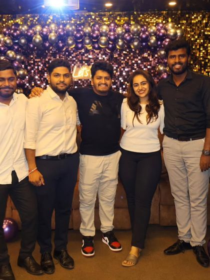 The whole team together for a celebration. My spaces are great for corporate outings or celebrating a colleague's birthday, offering a fun and private alternative to the usual office party.