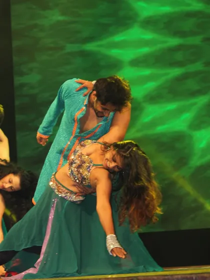 A dynamic dip in our partner dance from 'Manch 23.' This showcases the trust and technique required for advanced partner work in our choreography.