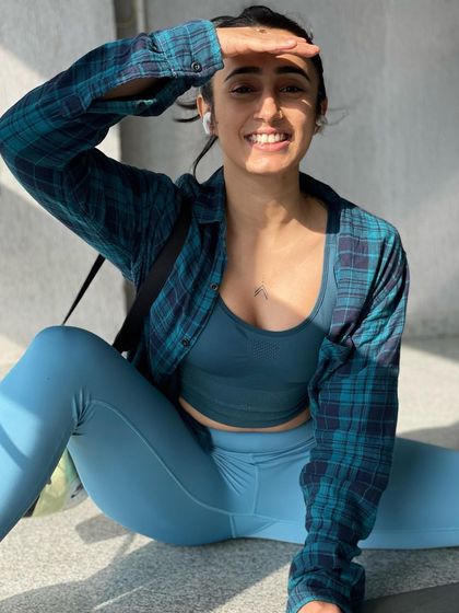 A bright, happy moment outdoors. This is the energy and positivity I aim to cultivate through a healthy lifestyle.