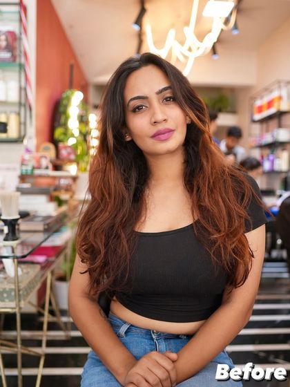 The "before" picture for this vivid red makeover. You can see the faded color that was ready for a vibrant and exciting change.