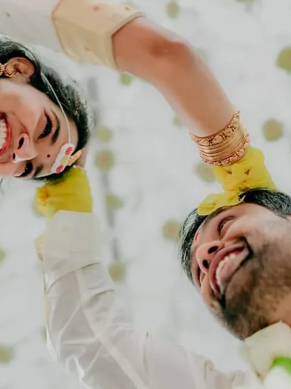It's the little moments that tell the biggest stories. This intimate shot from a South Indian ceremony captures the pure, unscripted joy that we work to protect for our couples.