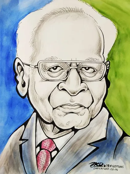 It was an honor to draw Dr. G C Saxena, the former Vice-Chancellor of Ambedkar University, Agra. My art is often used to commemorate the careers of esteemed academics.
