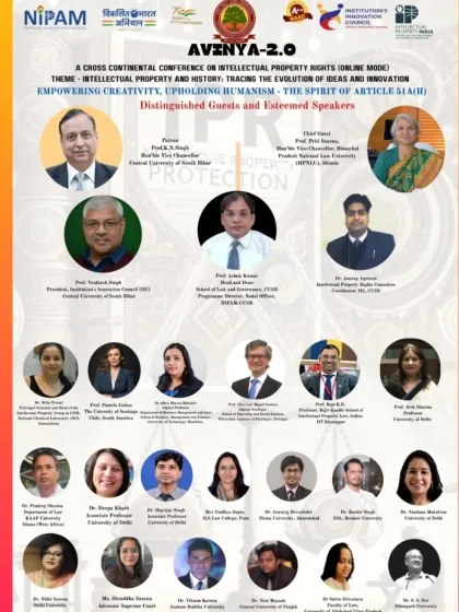 A poster from the Cross-Continental Conference on Intellectual Property Rights where I was an esteemed speaker and session chair.