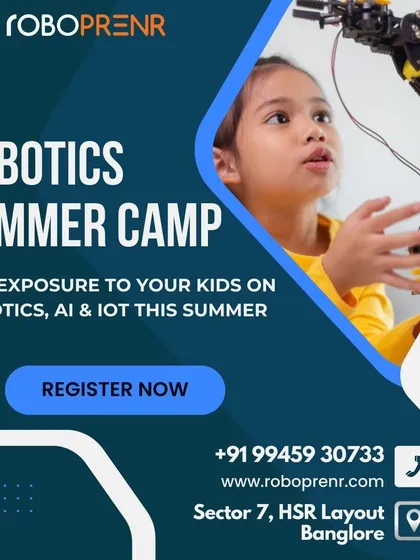Give your kids exposure to robotics, AI, and IoT this summer at our camp in HSR Layout, Bangalore. Register now for a hands-on learning experience.