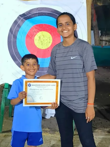 A big smile from this little archer after receiving his completion certificate. It was a joy to have him in the camp.