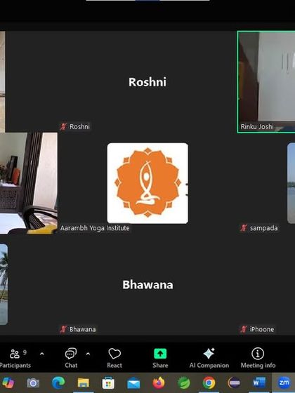Participants practicing a wide-legged standing stretch. This movement helps to improve flexibility in the legs and hips, which is an important component of a balanced fitness routine.