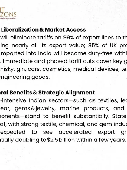 Our bulletin covers the historic Free Trade Agreement (FTA) between India and the UK. We break down the tariff cuts, sectoral benefits, and the expected trade boom, keeping you informed on major policy shifts.