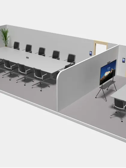 Our end-to-end meeting room solutions encompass everything from initial design to final implementation. We integrate video conferencing systems, interactive displays, and room automation to create a productive and collaborative environment for both in-person and remote participants.