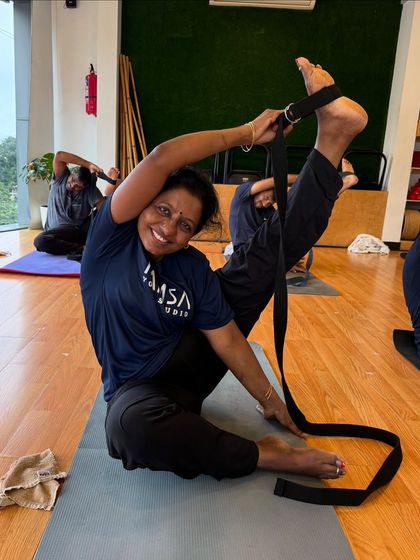 Hamsa Yoga - Group Yoga Classes Yoga with Props: Deepen Your Practice photo 25