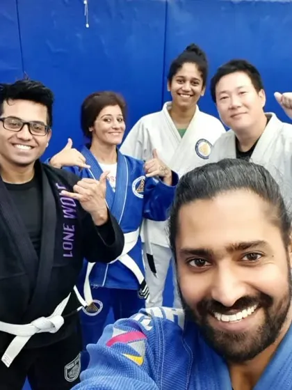 A selfie showcasing the diverse faces of our Gi Jiu-Jitsu program.