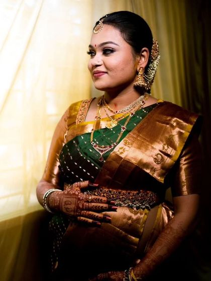 Another lovely portrait of Kruthika. The focus is on her radiant glow, a hallmark of the maternity looks I love to create.