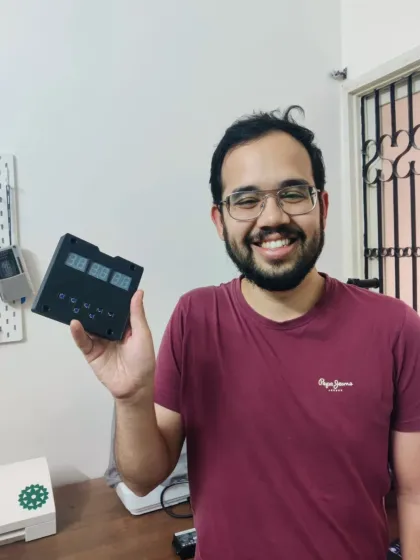 We love seeing what our members build with the PCL Pass! Here’s a member showing off a custom kitchen timer he designed and built using our 3D printer and electronics workbench.
