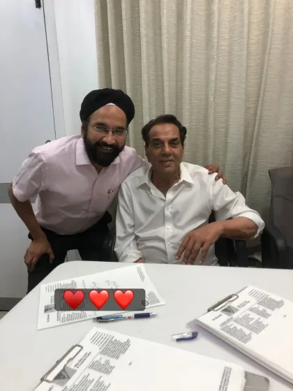 We were deeply saddened by the passing of Shri Dharmendra Ji. He was a true cinema legend and a gentle, humble soul whose warmth left a lasting mark on everyone at our clinic.