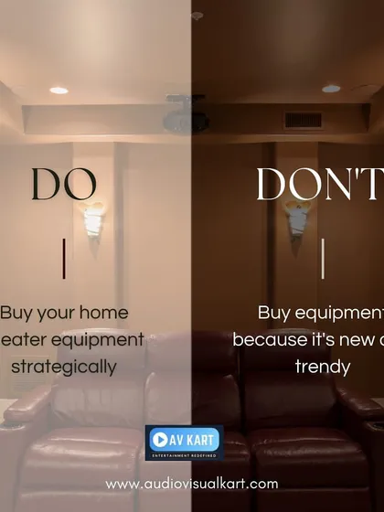 A must-read tip: don't buy equipment just because it's new, trendy, or your friend has it. Every room is different, and the perfect system is about synergy. A quick discussion with an expert can help you find a better performing or more cost-effective solution for your specific space.