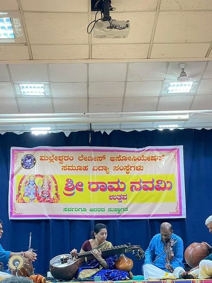 A full view of my Ramanavami concert at MLR Institution in Malleswaram. Performing with my team of co-artists is what brings the music to life.