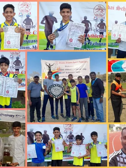 A collage celebrating the many victories of our athletes at the MSSA 2022 championships, highlighting the breadth of talent within our team.