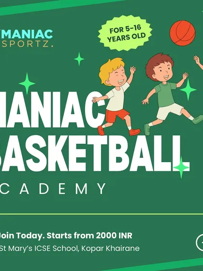 Our academy is open for kids aged 5 to 16. This graphic gives details for our Kopar Khairane location, inviting new players to join.