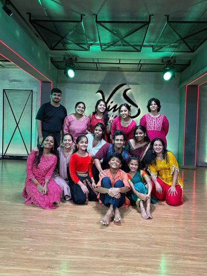 A smaller group from one of our intensive workshops. It's a joy to see dancers of all ages learning and growing together.