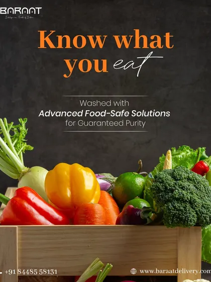 We guarantee purity in every bite. All our vegetables are carefully washed with advanced food-safe solutions to remove impurities, so you can trust that you are eating the freshest and safest ingredients.