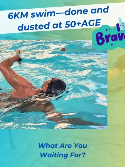 Age is just a number when you have determination. I believe anyone can achieve their swimming goals, and this inspiring swimmer, who completed a 6km swim at over 50 years old, is a testament to that belief.
