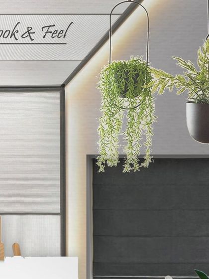 Another 'look & feel' board, this time focusing on incorporating greenery and specific textures. This initial step is crucial in our design process to ensure the final space is a true reflection of the client's personal style and functional needs.