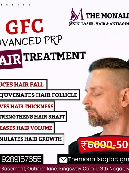 Our GFC Advanced PRP hair treatment is designed to reduce hair fall, rejuvenate follicles, and improve hair thickness and volume. It is a powerful tool for stimulating new hair growth.