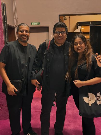 Soaking in the wisdom and grooves from some of the best musicians in the world.